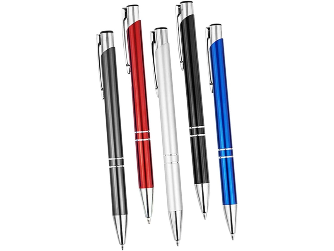 Conjunto De 5 Canetas Esferográficas Metal , Caneta Esferográfica