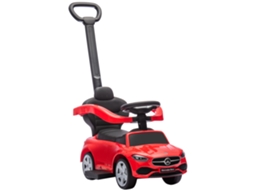 Transportador Infantil Licenciado Mercedes Benz para Passeio com Alça Removível 91x40x83 Cm Vermelho S/MARCA