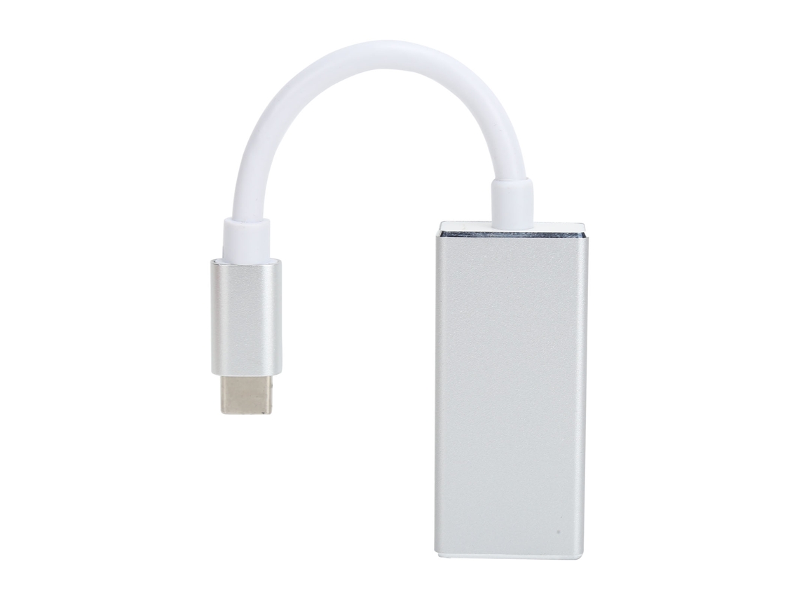 Mali adaptador Conversor Type c Usb3.1 para Mini Dp 4kx2k com Cabo Hd Shell de Liga de Alumínio para Macbook Cinza Prateado