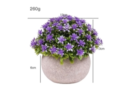 Planta Artificial Em Vasio, 1 Planta Decorativa De Plástico Bonsai, Ideal Para Office E Balcão Branco