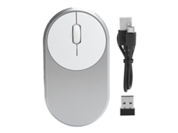 Aetheria mouse Sem Fio Carregável Bluetooth Óptico Usb 2.4ghz para Laptop Prata Cinza
