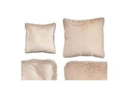 Almofada Decorativa GIFT DECOR (Creme - Pele Sintética - 40 x 2 x 40 cm)