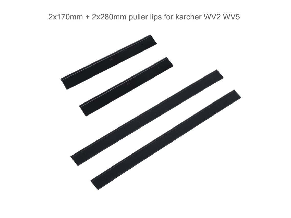 2 Peças Raspador Janela Limpeza Puxando Lábios Tira Raspador Para Karcher Wv1 250mm Wv2 Wv5 Limpador De Vidro Limpador Janela 170/280mm*