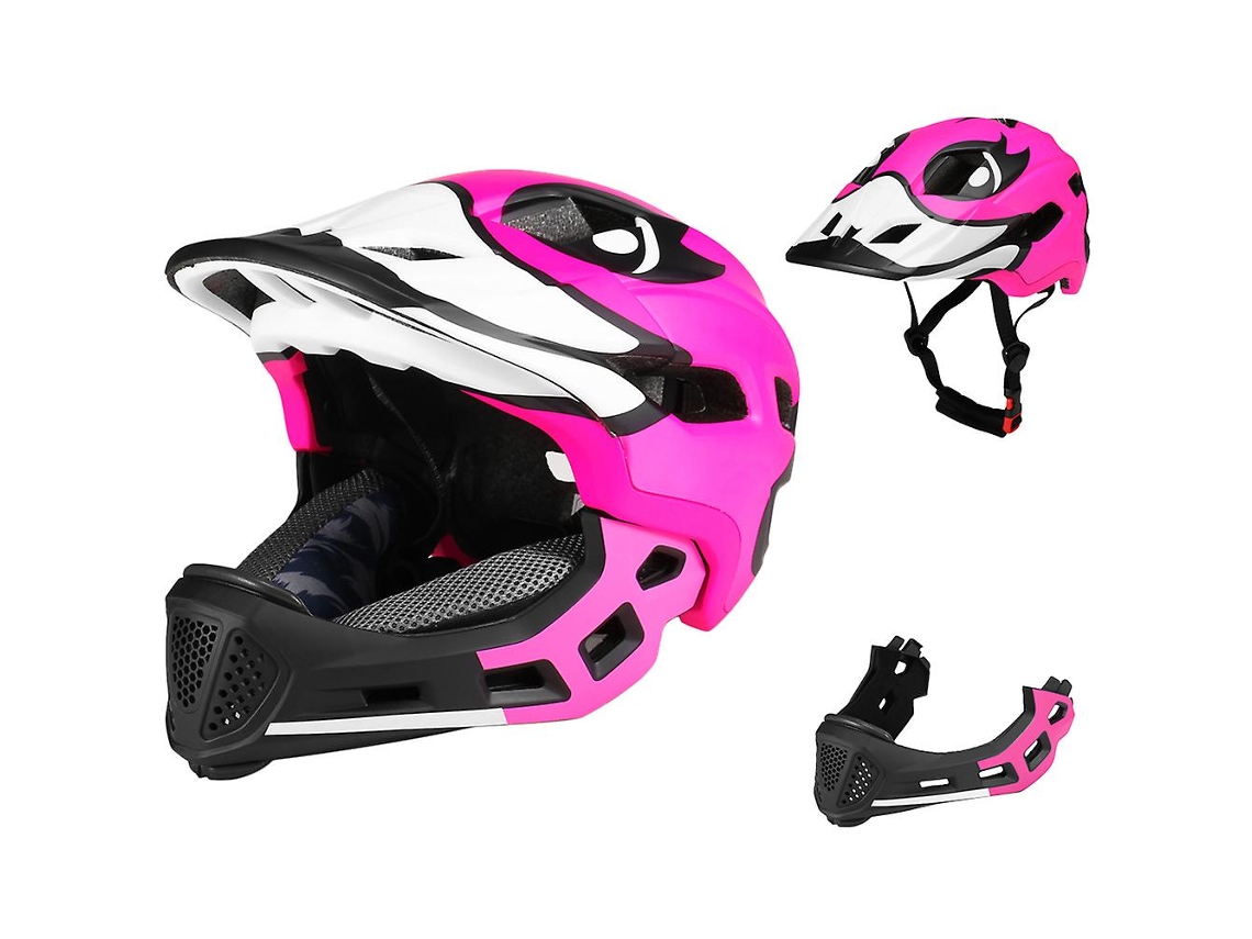 Capacete Infantil Removível Integral para Ciclismo MDUG (rosa)