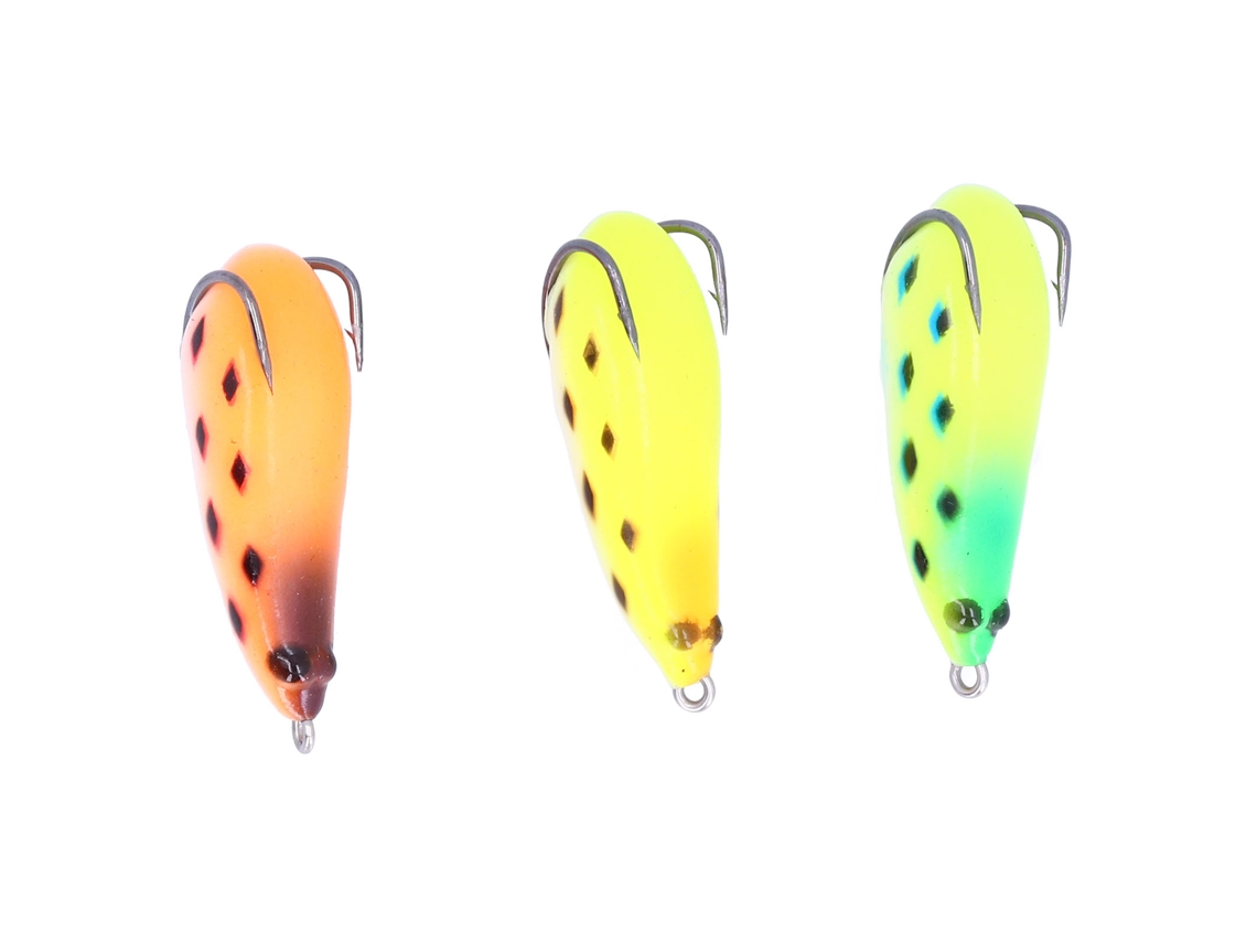 3 Isqueios de Silicone com Anzol para Pesca