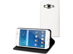 Capa MUVIT Slim Folio Stand Samsung Galaxy Core Prime Branco — Compatibilidade: Samsung Galaxy Core Prime