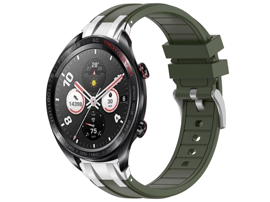 Pulseira De Silicone Royal De 22 Mm Com Fecho De Liberação Rápida Prateado