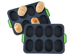 Formas Para Baguete De Silicone, 2 Unidades Antiaderente, Para Pão Francês E Pães De Hambúrguer, Livre De Bpa*