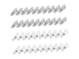 Pacote com 40 Prendedores de Roupa Metal para Pendurar Cobertores, Secar Roupas, Usar em Cabides e Outras Peças BRILVIBERA