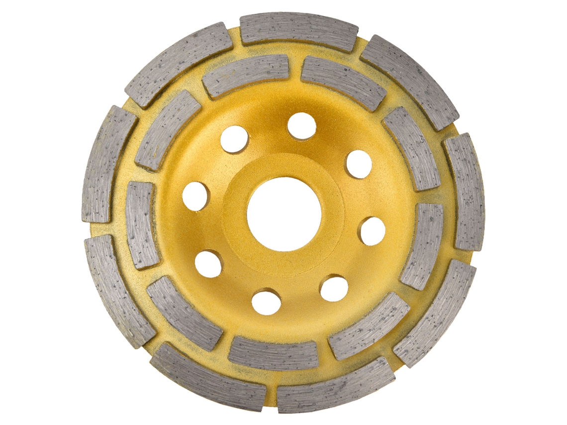 Disco de desbaste diamantado de dupla carreira para concreto, granito e mármore, 115 mm