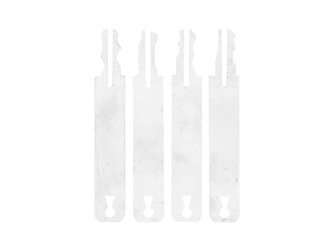 4 Peças De Ferramentas De Reparação E Abertura De Cerraduras De Aço Carbono Temperado Para Desmontagem Diy