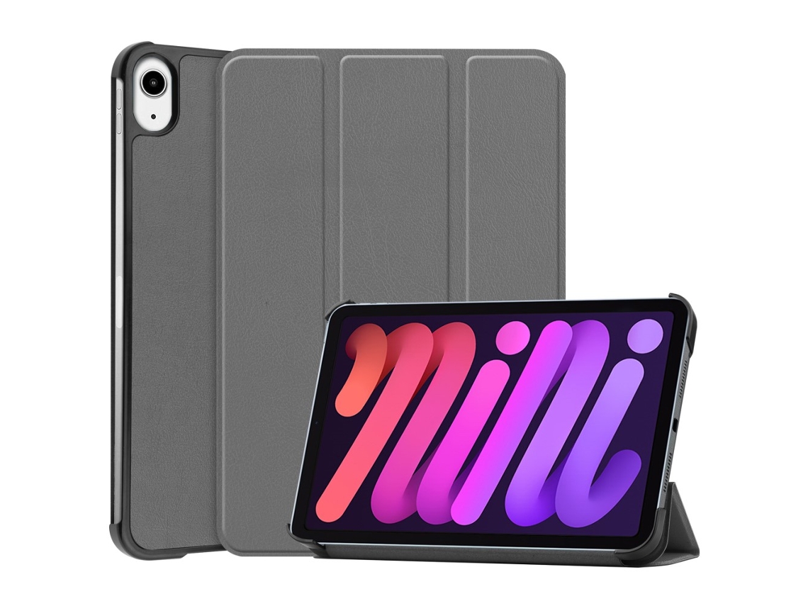 Capa Dobrável Cinza Para Ipad Mini 7 Geração 2024