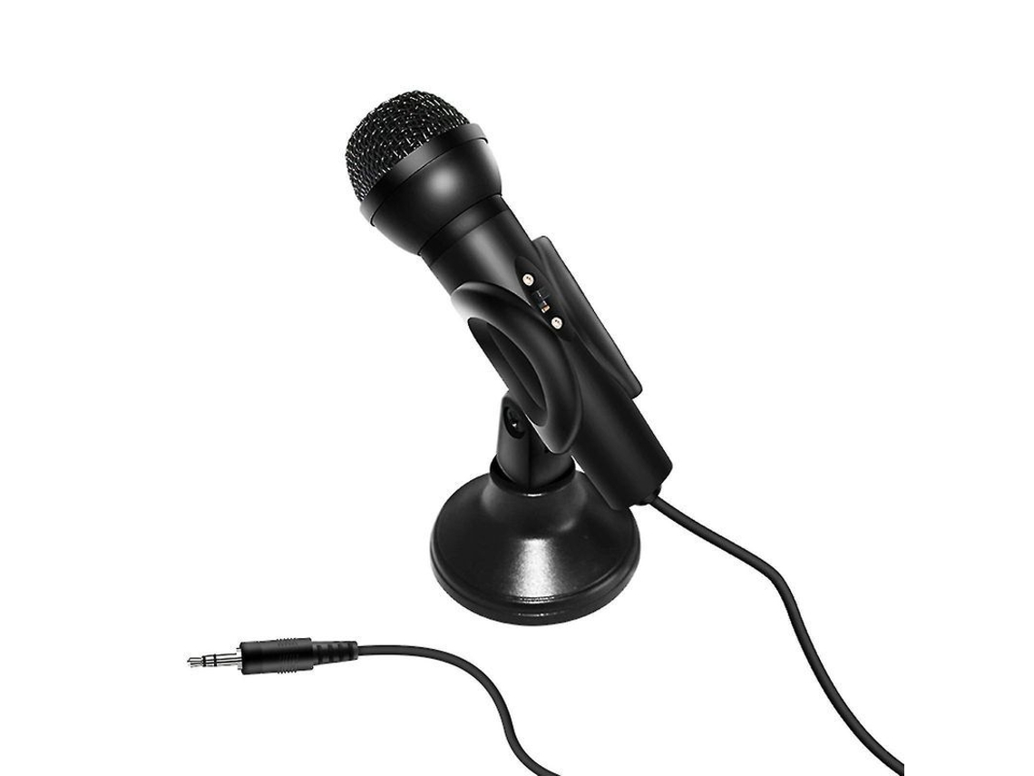Yuru microfone Omnidirecional para Gravação e Discurso com Suporte Ajustável e Plug Prateado a Ouro