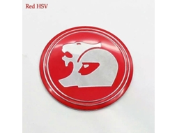 Conjunto de 4 Calotas Centrais para Rodas HSV 56mm/60mm com Emblema, Peças Decorativas para Carro, em ABS e Alumínio, Calota Adesiva para Roda 56mm Vermelha HSV