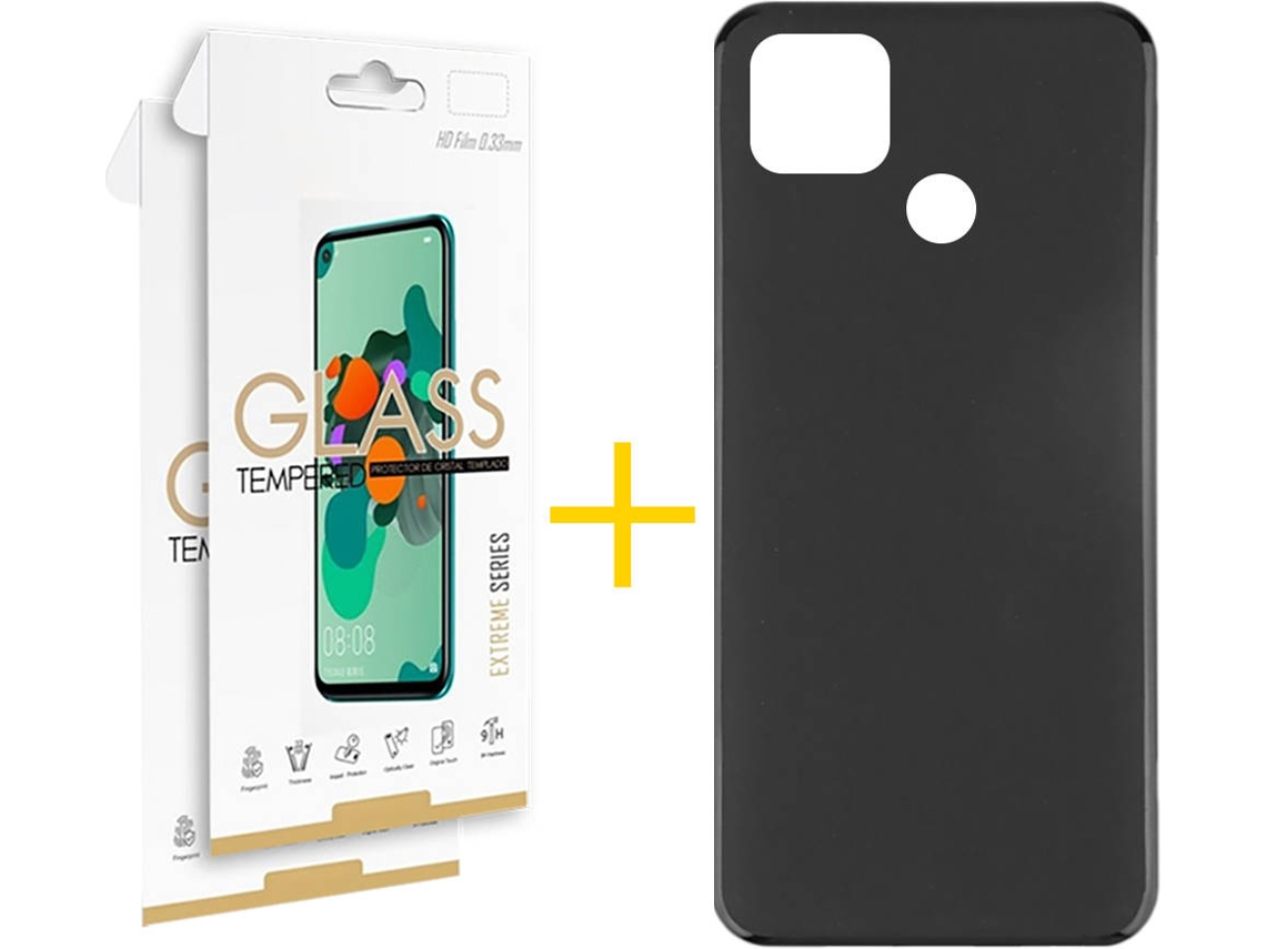 Kit Capa e 2 Películas Xiaomi Redmi 9C SKYHE Liso (Preto)