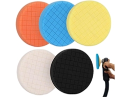 Conjunto De 5 Discos Polimento. Lã Para Polimento Em Cores, 15 Cm (6