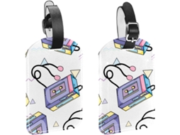 Conjunto De 2 Etiquetas Viagem E Bagagem Masculinas Poliuretano Bolsas