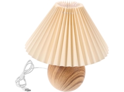 Abajur de Mesa em Tecido Bege para Quarto. SFUSHOS