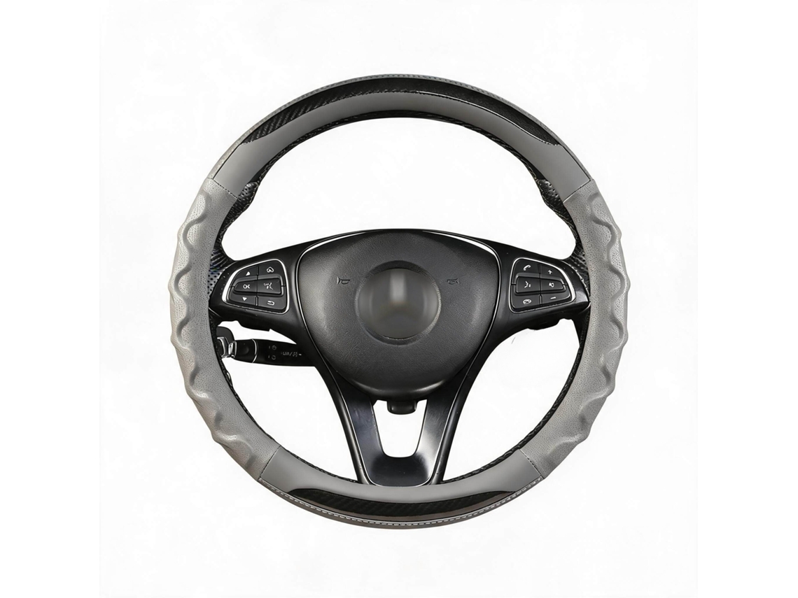 Capa Universal para Volante de Carro, Respirável e Antiderrapante Serve para Diâmetro de 38 Cm DIGITALLAB (cinza)
