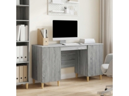 Vidaxl Mesa Sonoma Cinzento 142,5 X 50 X 75 Cm Derivados De Madeira