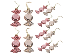 Enfeites Para Pendurar Em Árvore De Natal, Ouro Rosa, 11 X 3,7 X 1,5 Cm, Pacote Com 12 Olysi Shop