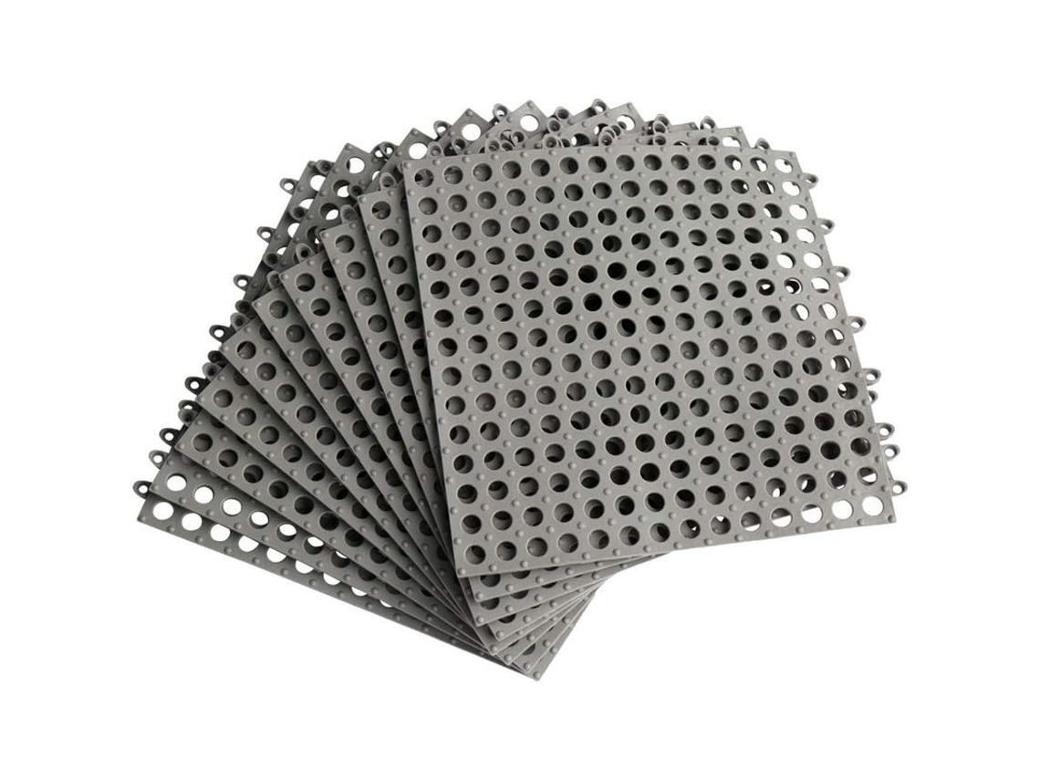 10 azulejos de piso PVC, entrelaçados, antiderrapantes, marca