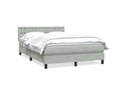 Maison Exclusive - Cama Com Molas/colchão 160x220 Cm Veludo Cinzento-claro