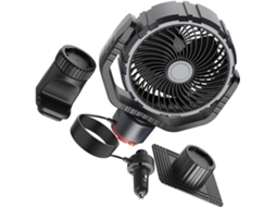 Ventilador Para Carro E Caminhão Com Plugue De Alimentação Veicular, Configuração Interna De Montagem Dupla, Cabeça Do