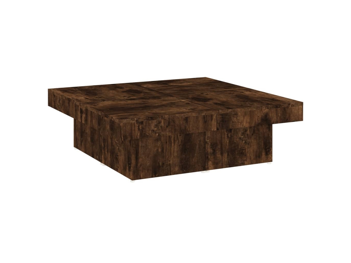 Mesa de Centro Carvalho Fumado MAISON EXCLUSIVE em Derivados de Madeira (90x90x28 cm)