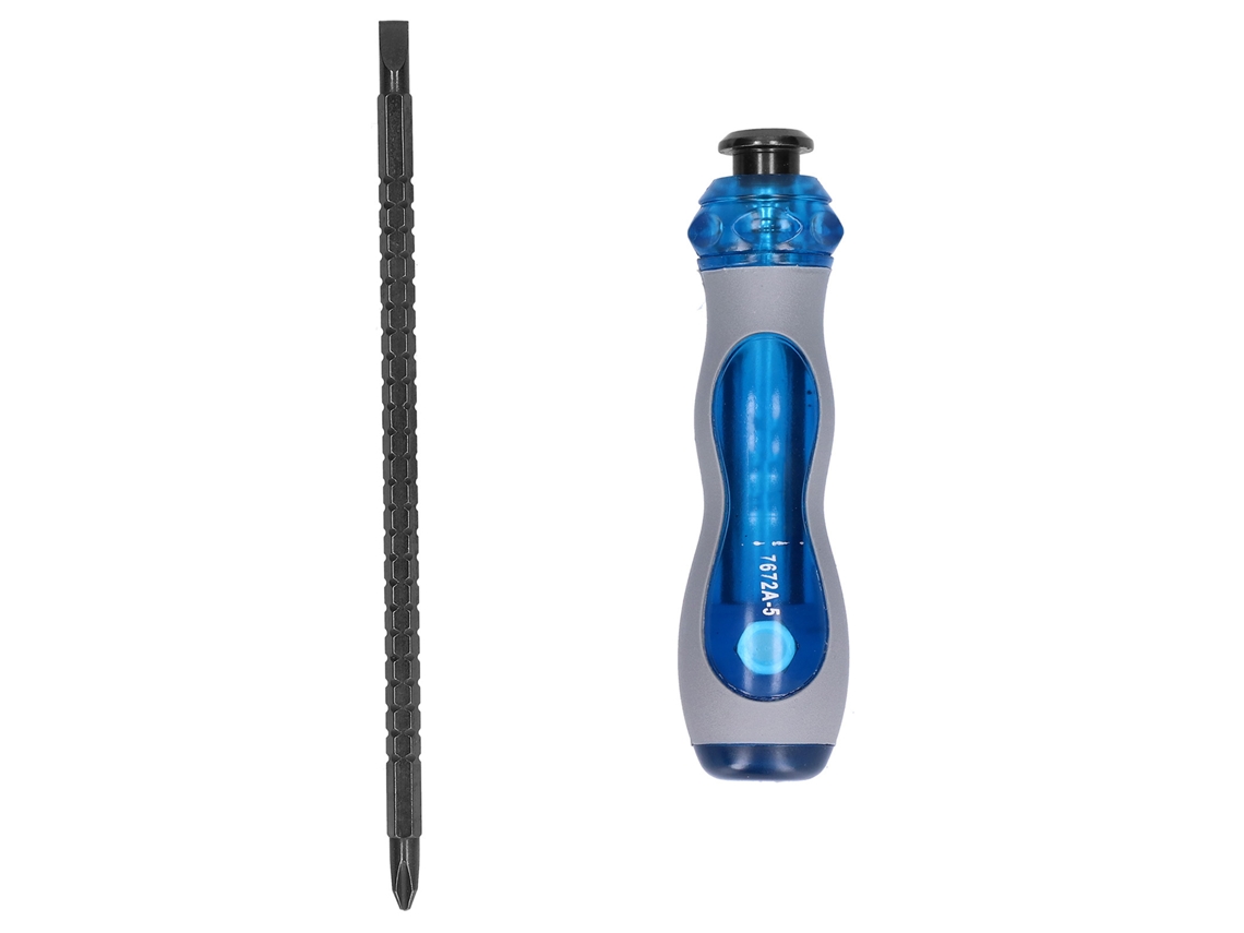 Chave de fenda e cruz magnética de duas pontas com bit telescópico portátil aço 45 | S/MARCA