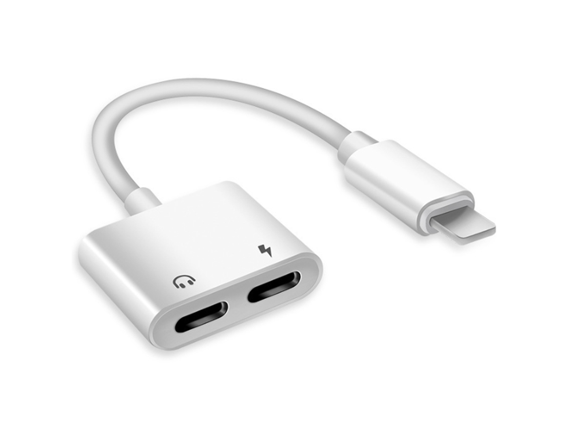 Adaptador Apple Cabo 2 em 1 EOOCOO com porta plana e chamada suportada