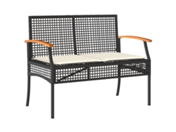 Garden Bench, Garden Benches Vidaxl Preto Rattan / Vime (n/a)