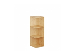 Relaxdays Estante De Canto Em Bambu, 3 Prateleiras A X L X P: 85,5 X 29 X 29 Cm, Estante Para Livros, Cozinha, Natural