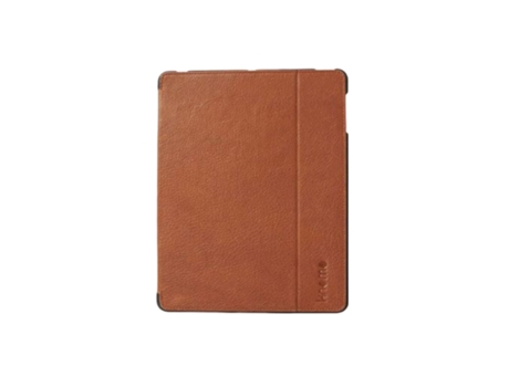 Capa Fina Suporte com Função Folio em Pele de Toque Suave Castanho KNOMO