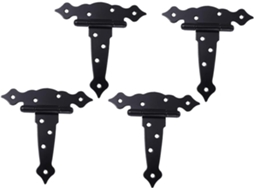 Conjunto De 4 Dobradiças Ferro Pintadas Preto Para Portões, Portas