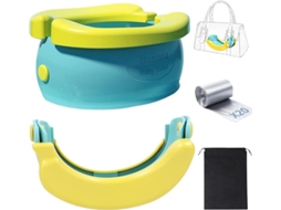 Wc Portátil Dobrável Para Crianças Yq 892 Verde/amarelo Szsmart