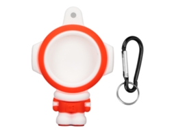 Capa de Silicone Astronauta LAXISCREED para Localizador Ios com Portachaves Vermelho Branco