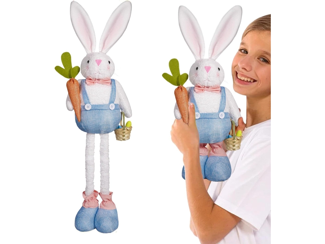 Boneca Coelho Macio Com Pernas Retráteis De Mola