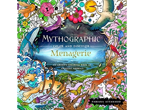 Livro Mythographic Color and Discover Menagerie de Fabiana Attanasio (Inglês)
