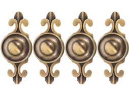 Conjunto De 4 Puxadores Abaodam Em Liga Zinco Para Gavetas E Armários, Com Borda Chanfrada Suave E Elegante Design