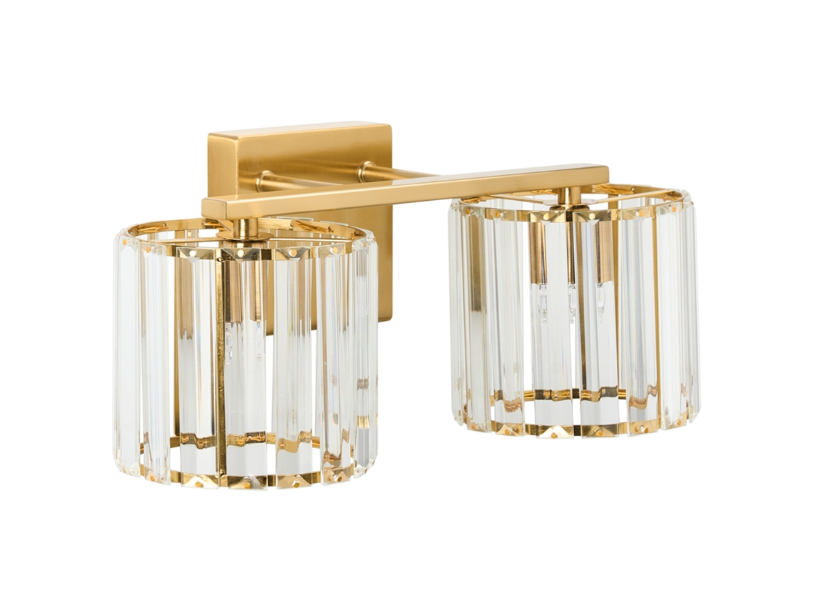 Luminária de parede em metal dourado Beliani