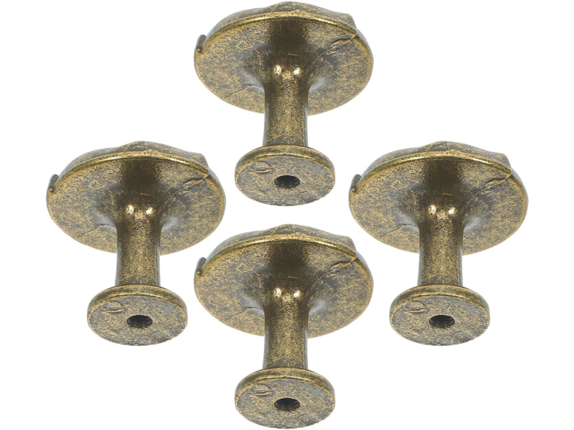 Conjunto De 4 Puxadores Em Liga Zinco, Fáceis De Instalar E Com Toque Suave, Design Floral Vintage Para Gavetas E