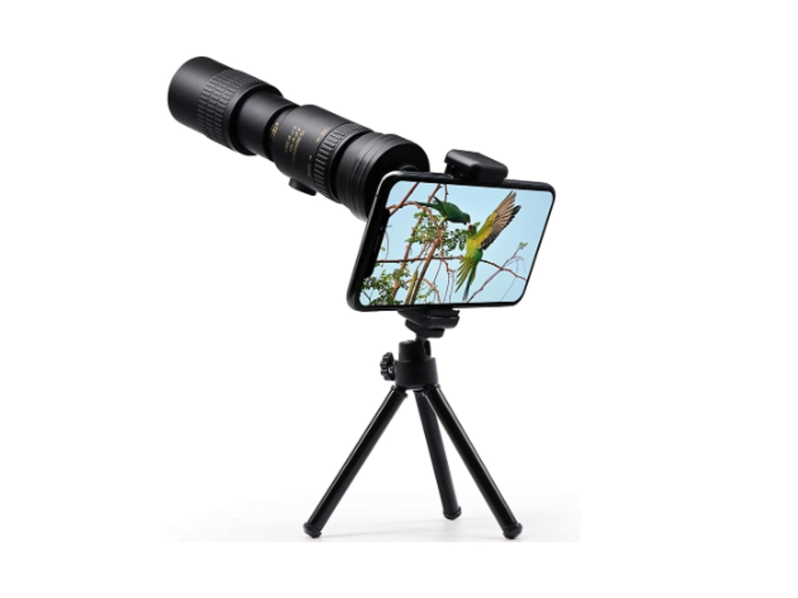 Telescópio Monocular 4k 10 300x40mm 30x Zoomable Bak4 Prisma Óptico Para Caça Ao Ar Livre Acampamento Viagens Concertos Bestvite (preto)