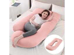 Almofada para Grávidas, Travesseiro de Corpo Inteiro, Item Essencial para a Maternidade SPQMENT (65x90x175cm rosa)