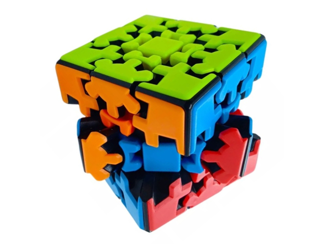 Mali brinquedo de Quebra cabeça 3x3x3 com Engrenagem Rotativa Educativo para Crianças