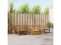 Vidaxl Conjunto De Sofás Para Exterior 7 Pcs Natural