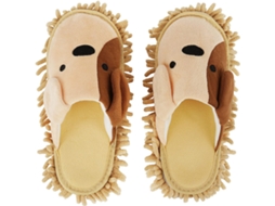 Chinelo de Limpeza Chão em Fibra Chenille com Capa Removível, Ideal para Espanar e Limpar Pisos. Unissex. Comprimento da Perna: 26 Cm BRILVIBERA
