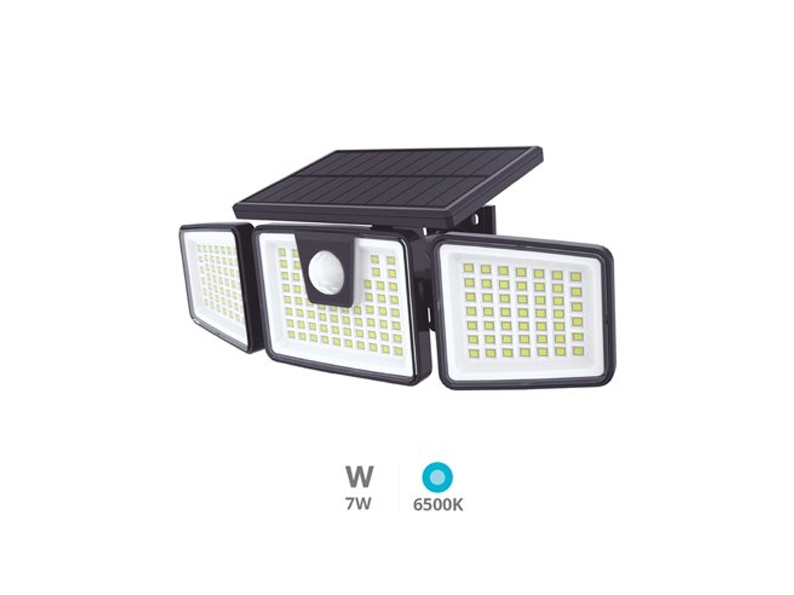 Luminária De Parede Solar Led Marlo Com Sensor De Movimento E Crepúsculo, 7 W, 6500 K Gsc