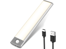 2026-luz Led Para Armários Linjou, Recarregável Usb 12cm Com Sensor De Movimento 3 Cores 200 Lumens