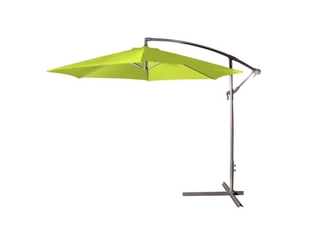 Parasol Deslocado Anis Ø 300 Cm Tecido Em Poliéster Estrutura Em Alumínio Reclinável Bois Dessus Bois Dessous